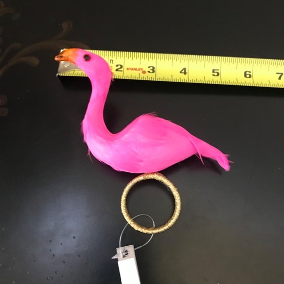 Flamingo Cloth napkins with Flamingo napkin rings Set of 2), New - Picture 4 of 4